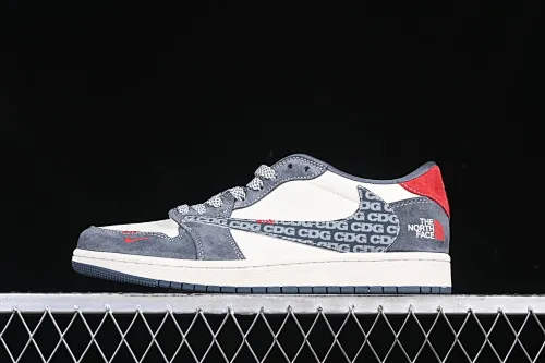 All categories Air Jordan Jordan series basketball shoes Air Jordan 1 Low High-end customized low-top sneakers Travis Scott x Fragment Design x Air Jordan 1 Low OG SP AJ1 Joe 1 North Face joint CDG white gray low-top cultural casual sneakers DM9288-005